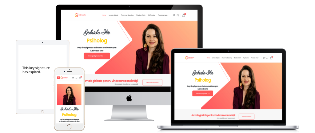Gabriela Ilie, psiholog- Site de prezentare & Magazin